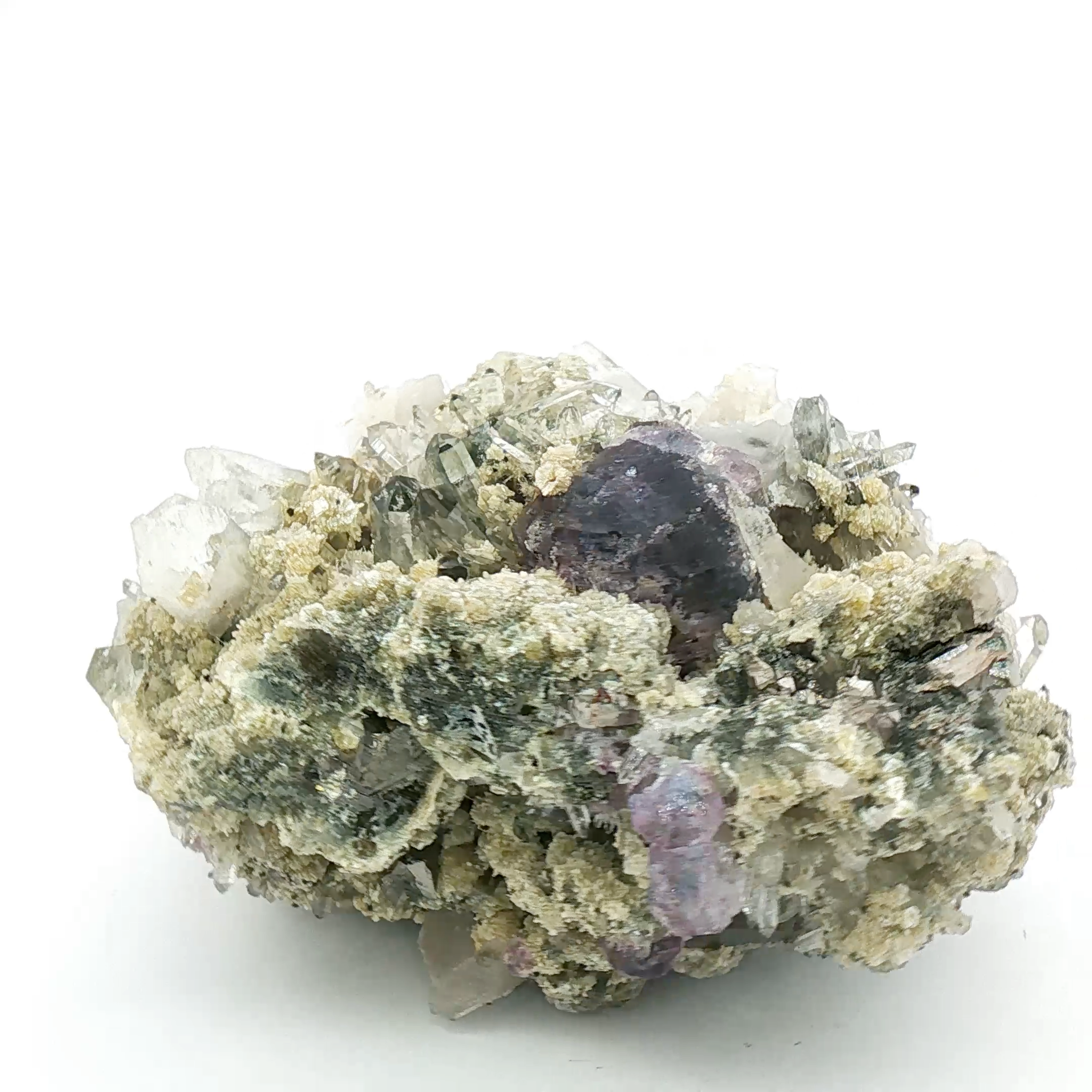 Fluorite, quartz on matrix