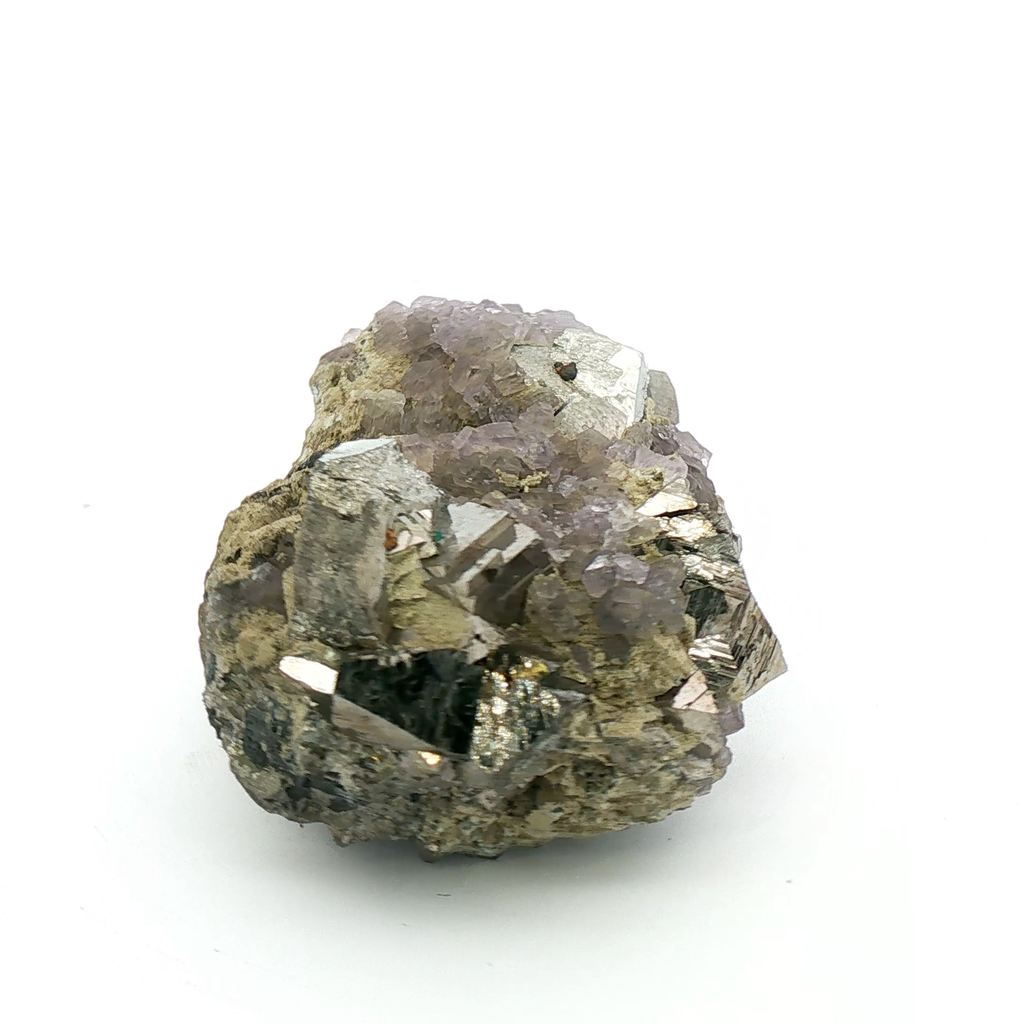 Fluorite on arsenopyrite
