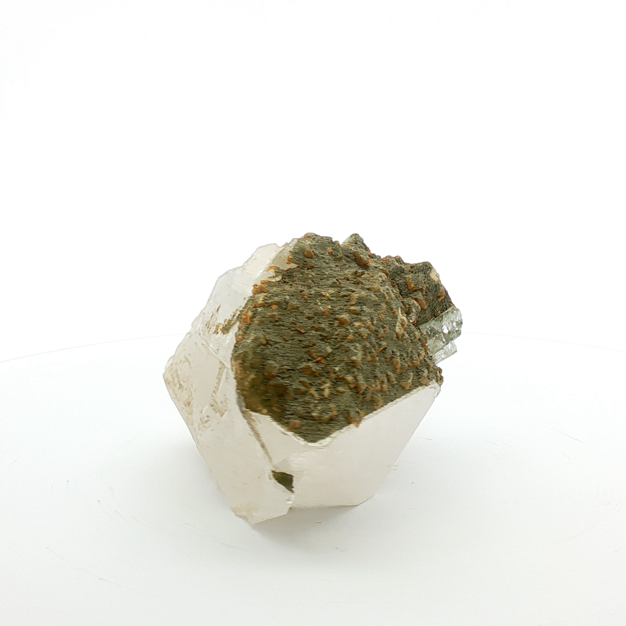 Fluorite, feldspar on quartz