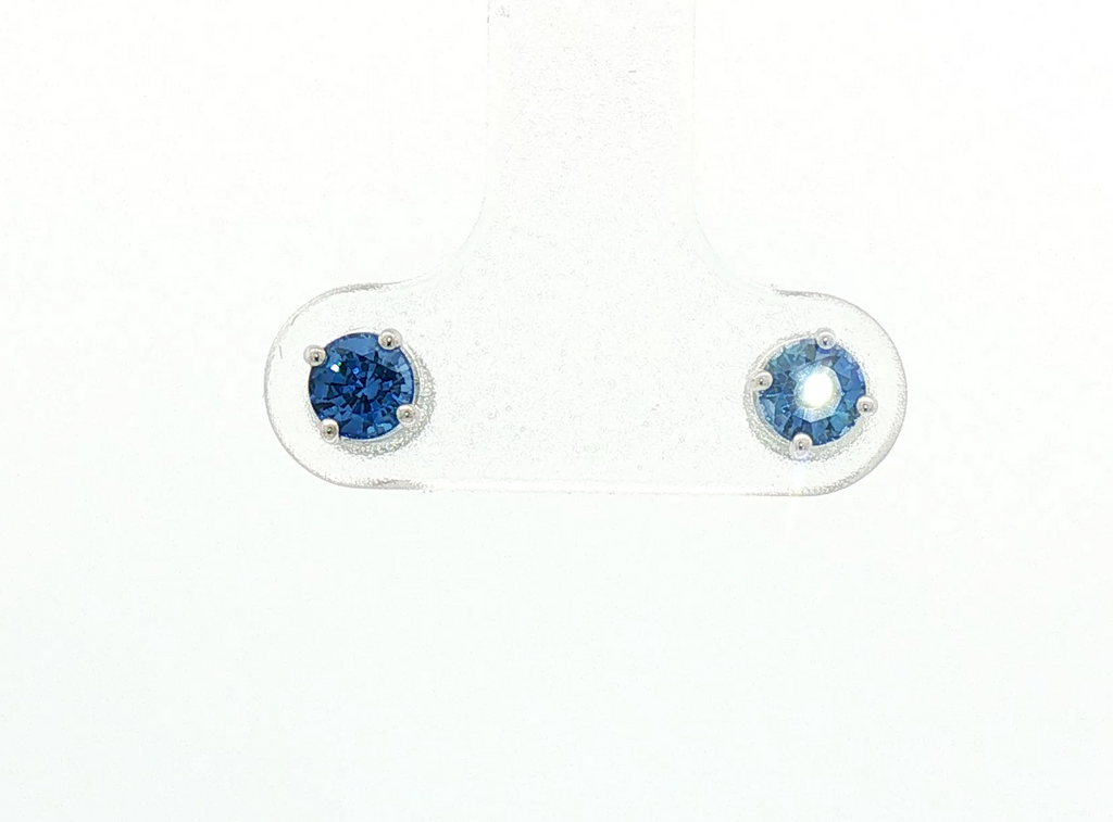 Blue sapphire studs