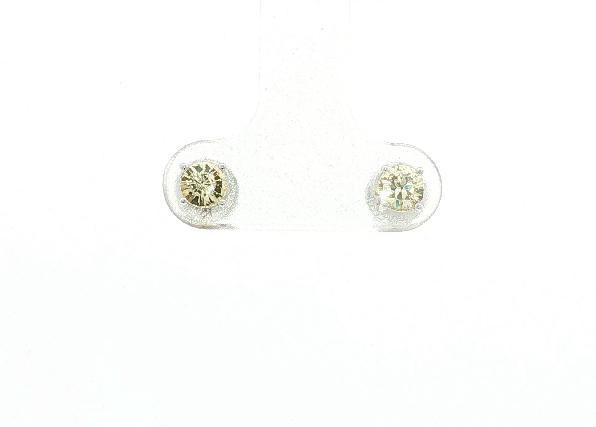 Yellow sapphire studs