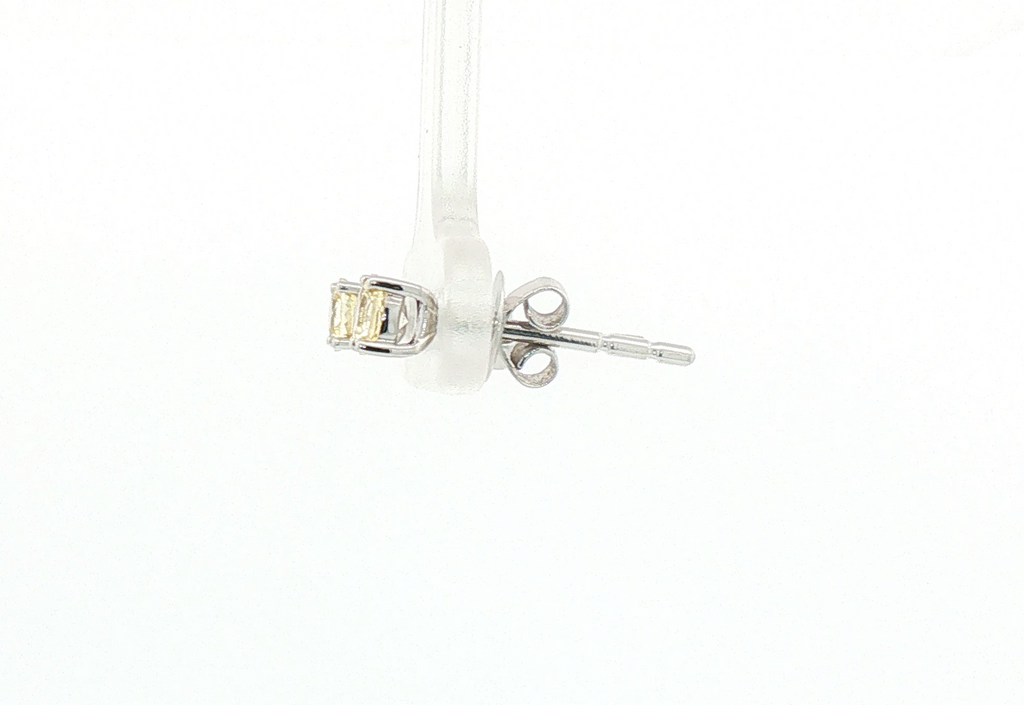 Yellow sapphire studs