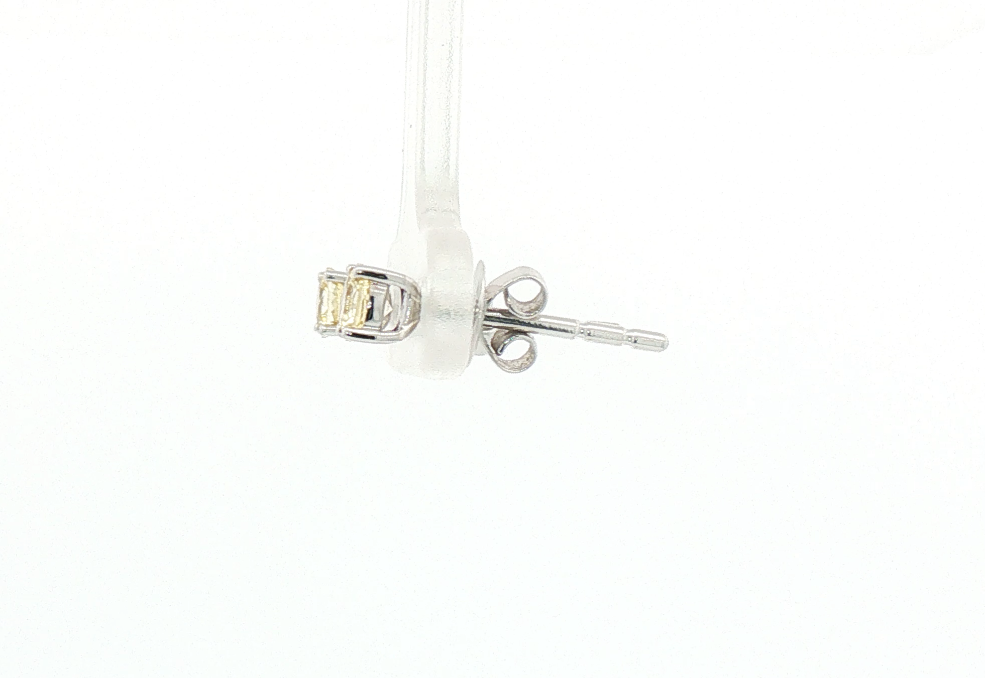 Yellow sapphire studs