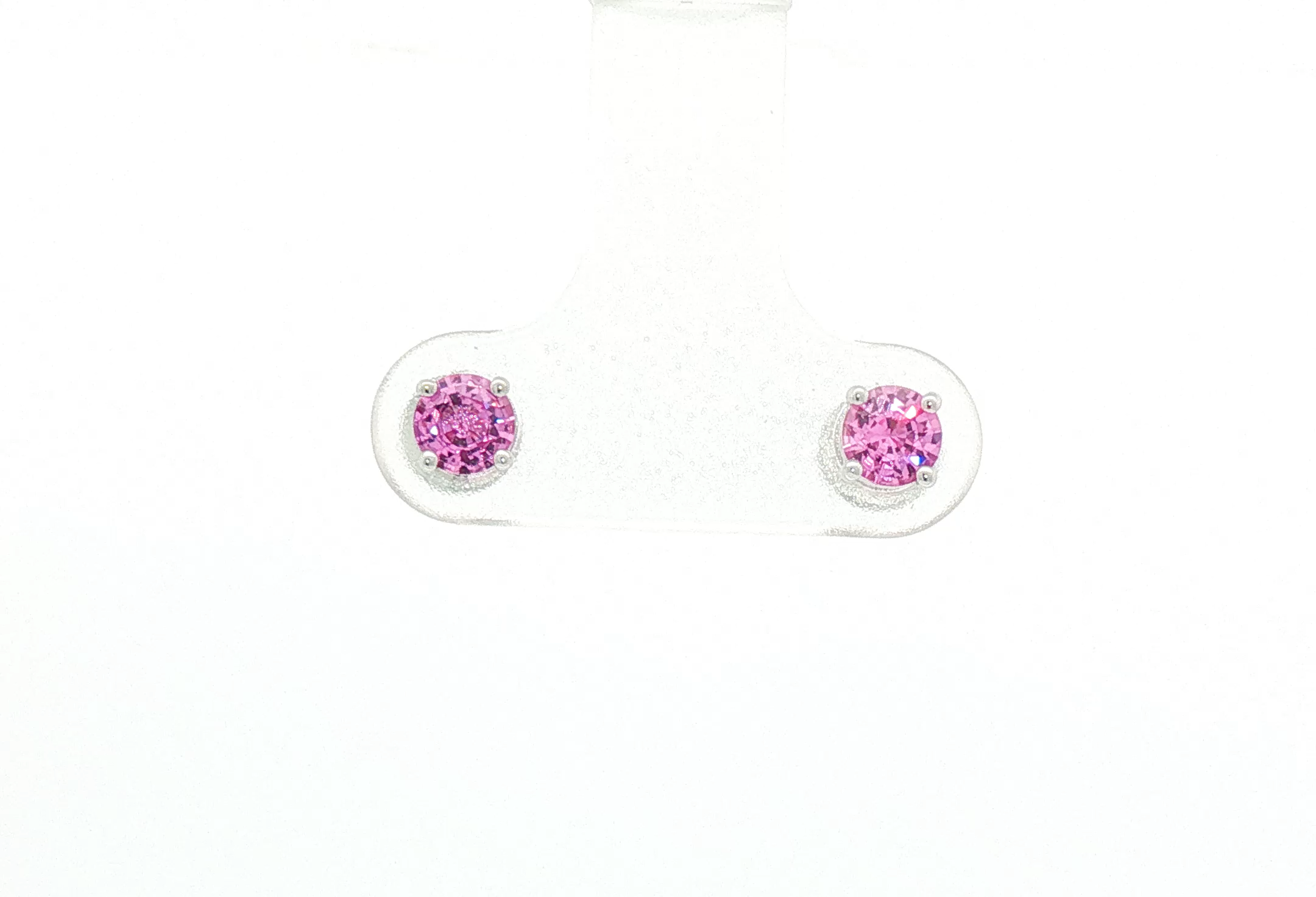 Pink sapphires studs