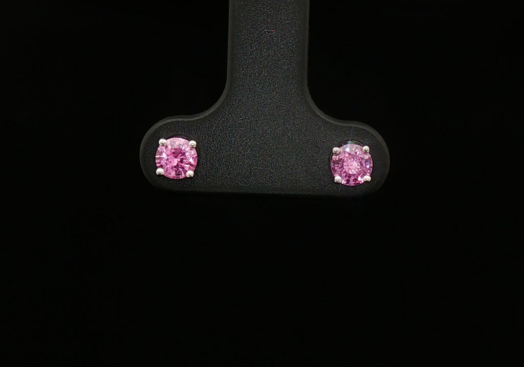 Pink sapphires studs