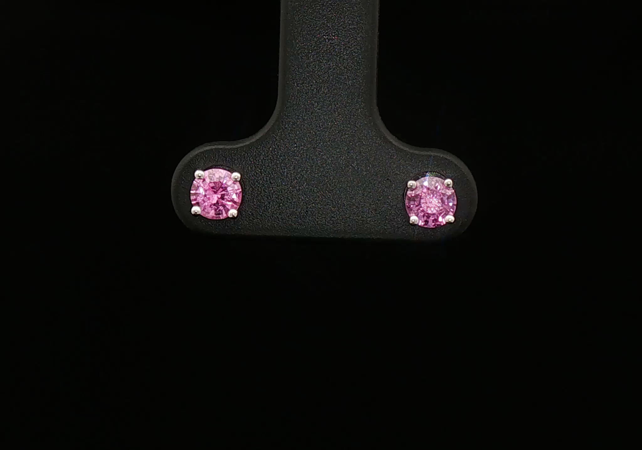 Pink sapphires studs