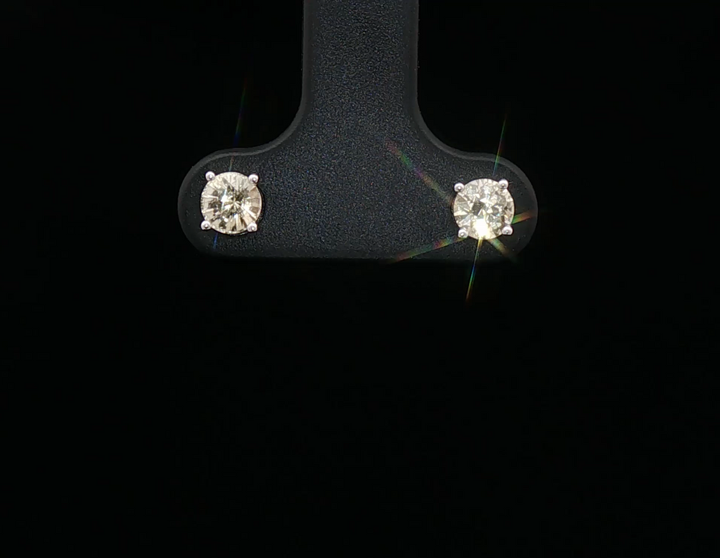 Yellow sapphire studs