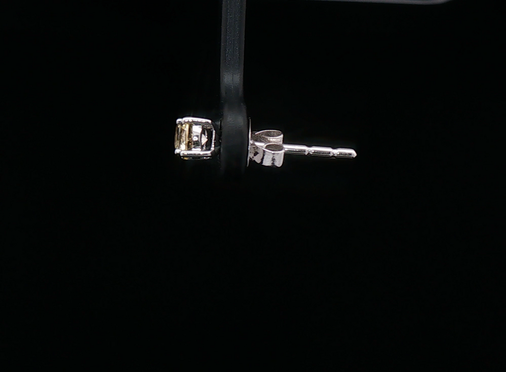 Yellow sapphire studs