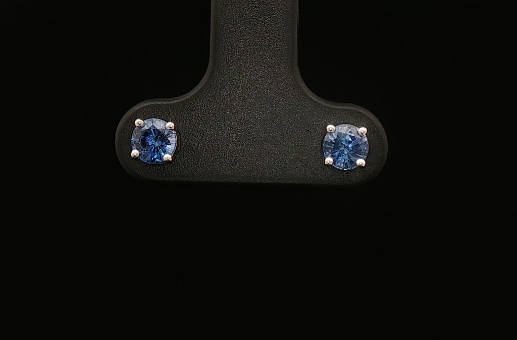 Blue sapphire studs