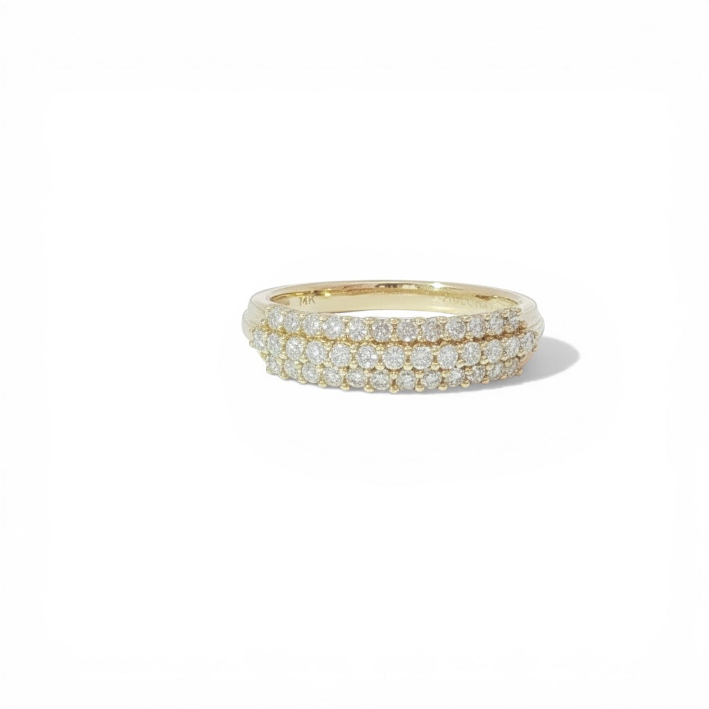Tripple row diamond band