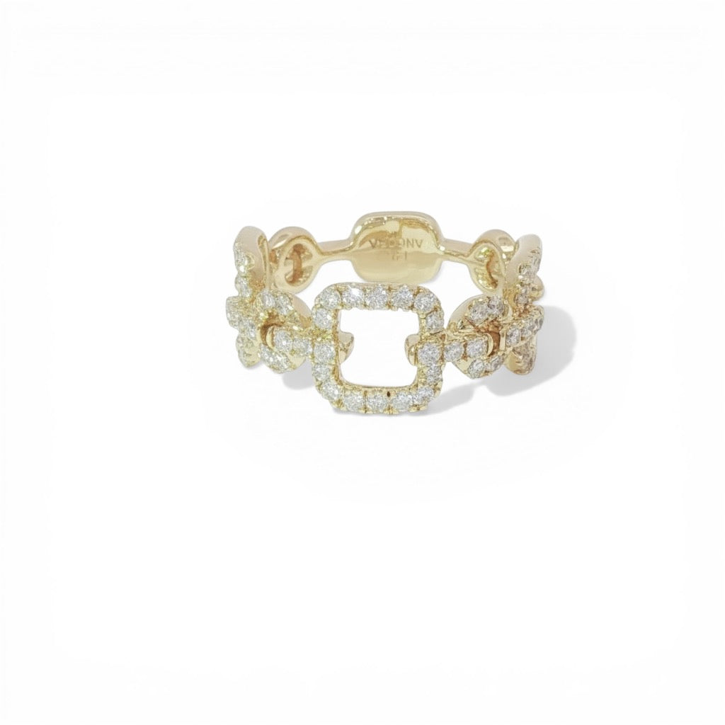 Buckle diamond ring