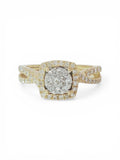 Twist halo ring