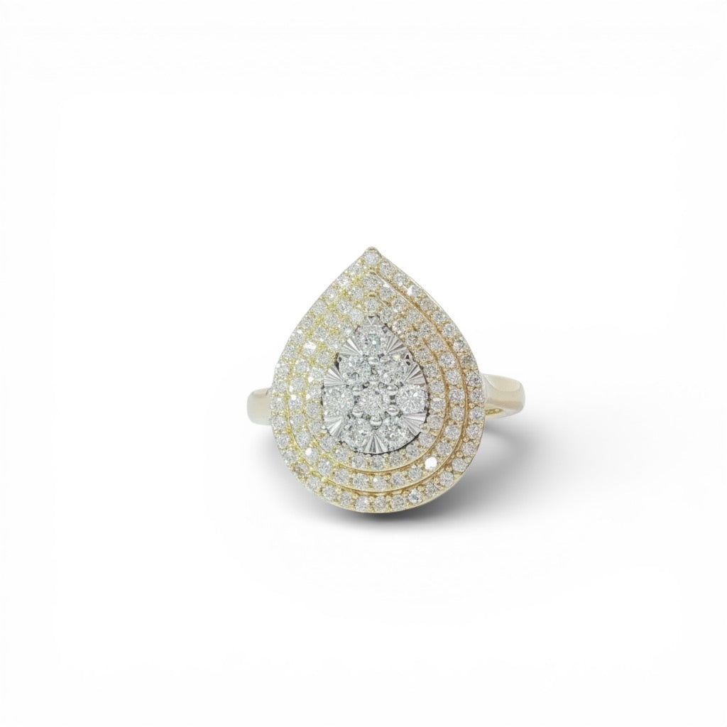 Mosaic pear ring