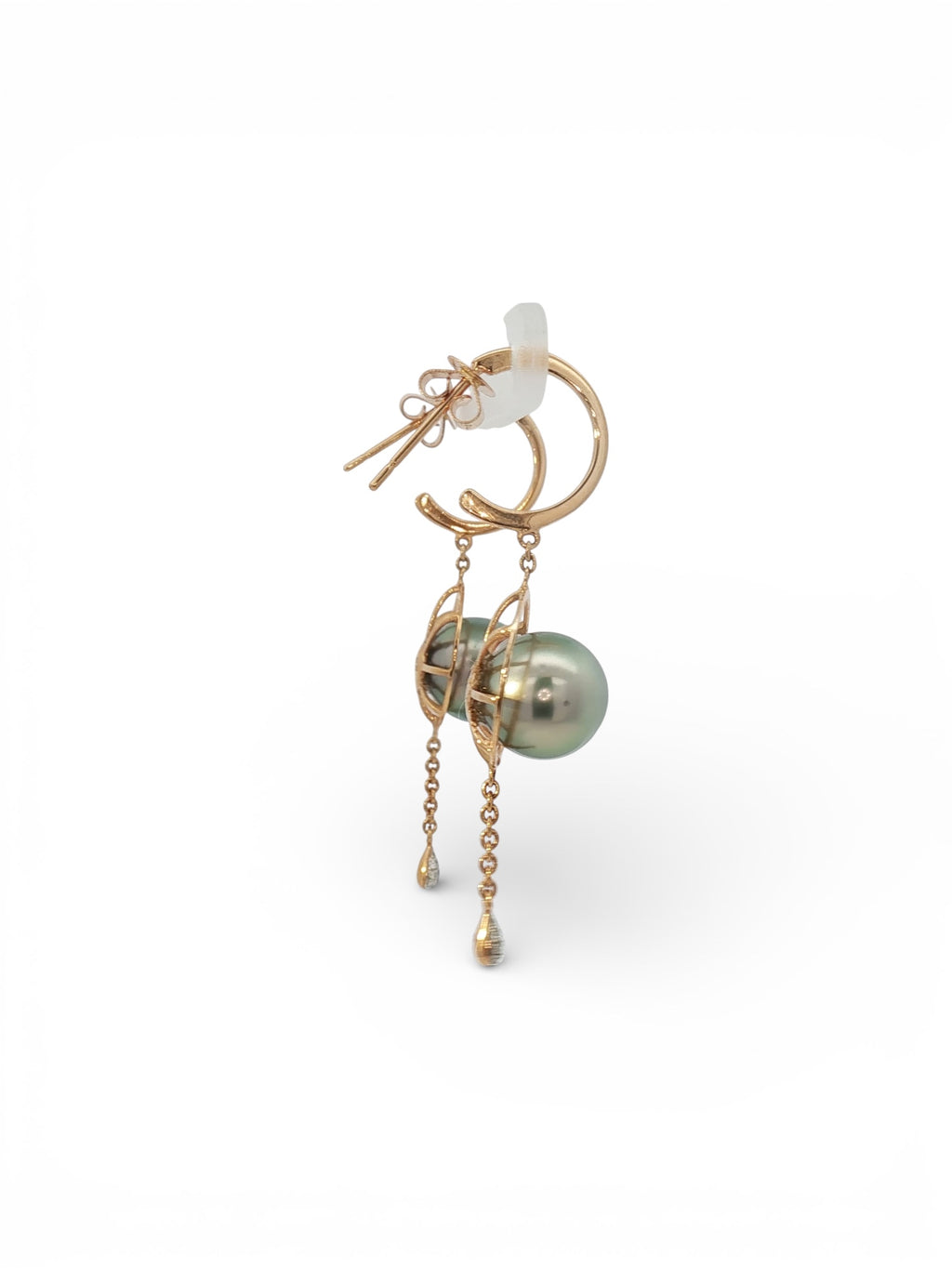 Tahitian Pearl Compass Earrings