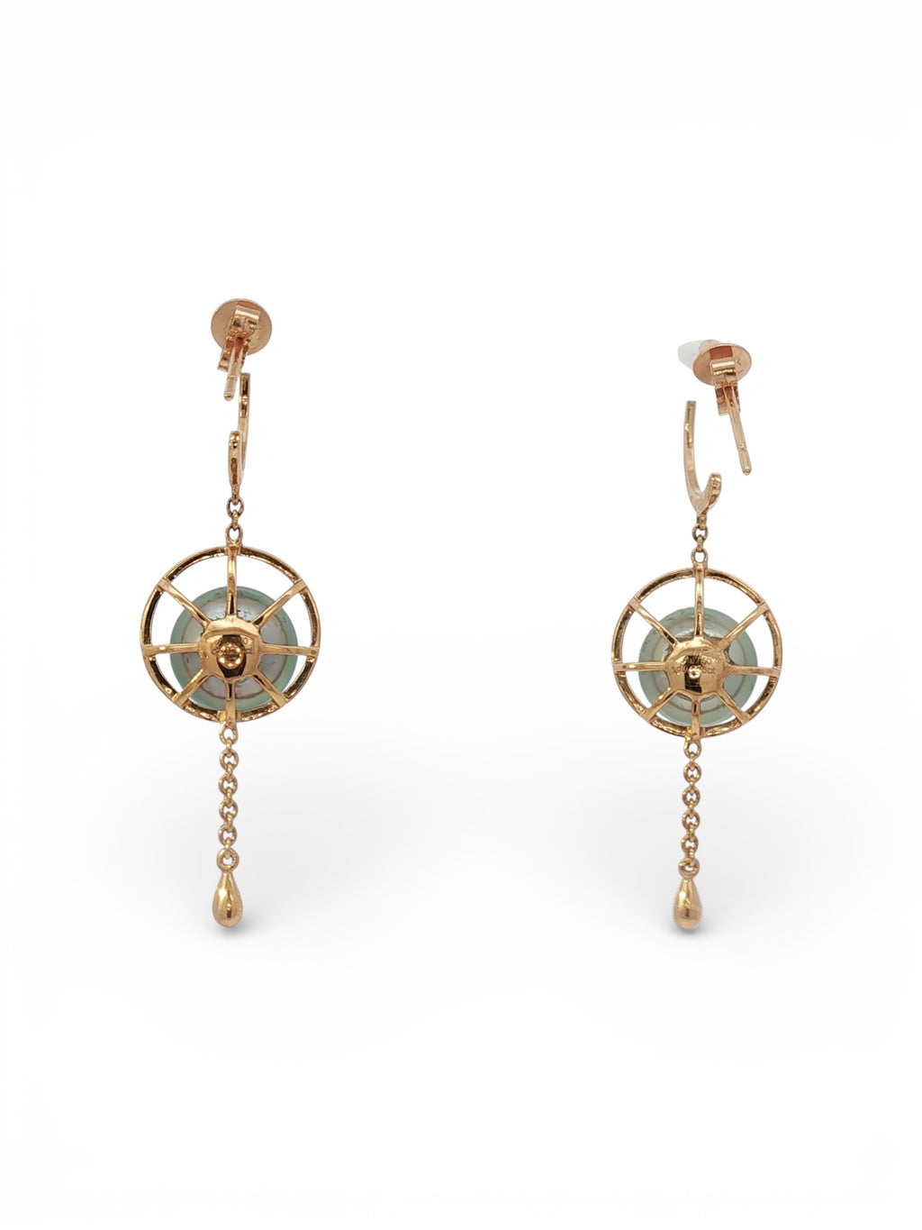Tahitian Pearl Compass Earrings
