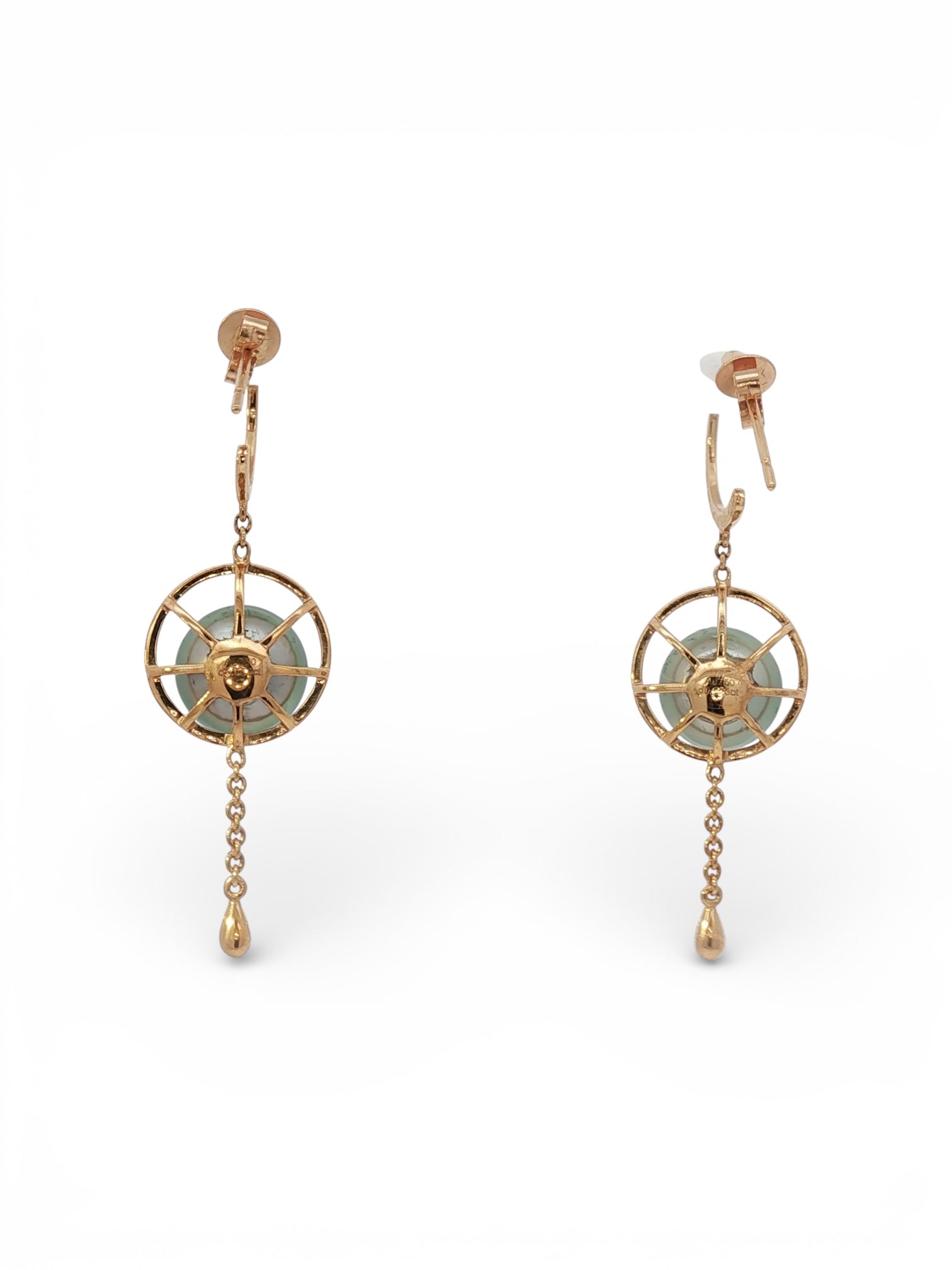 Tahitian Pearl Compass Earrings