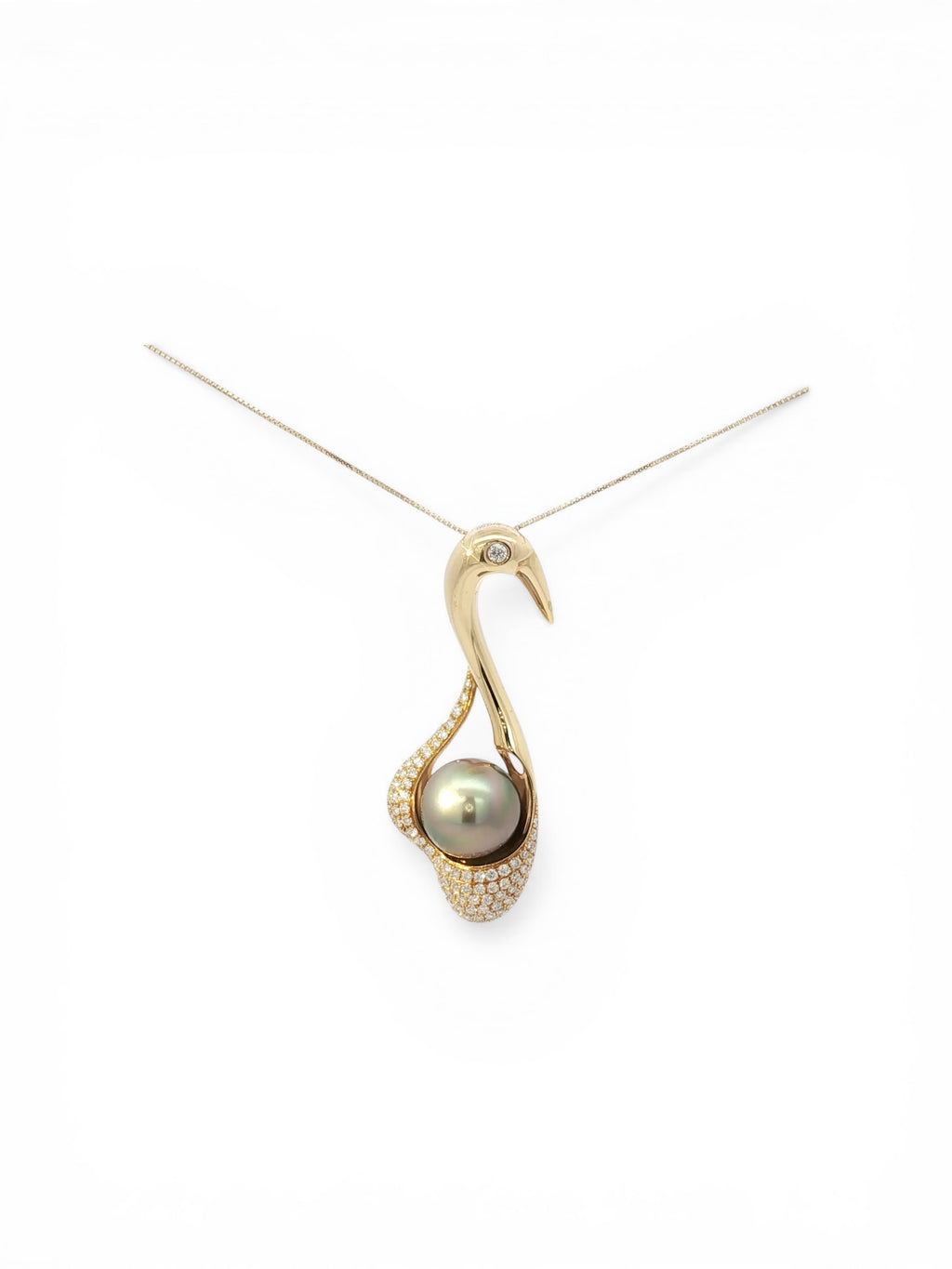 Tahitian Pearl Bird Pendant