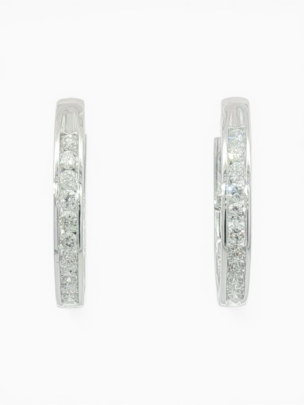 Channel set hoops medium