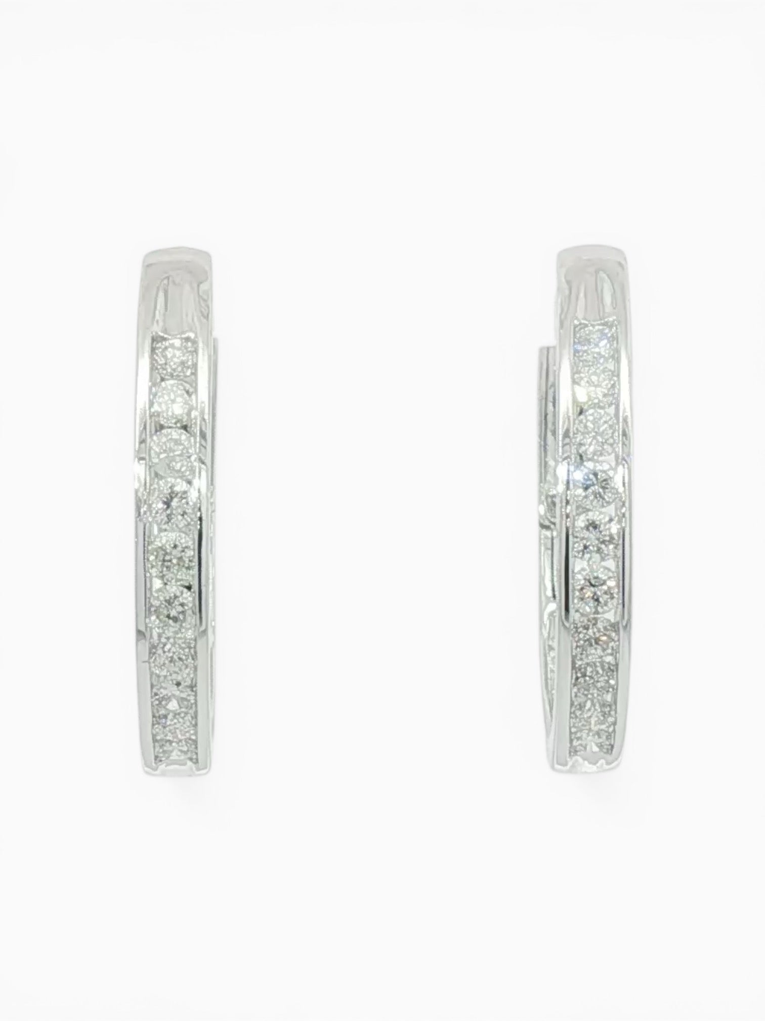 Channel set hoops medium