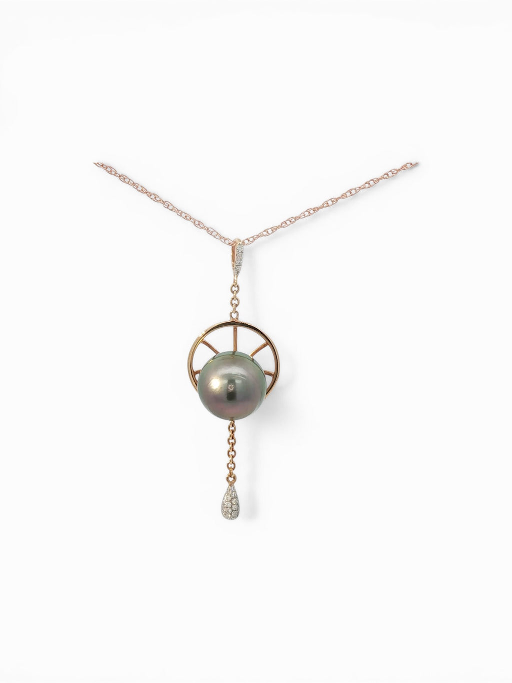 Tahitian Pearl Compass Pendant