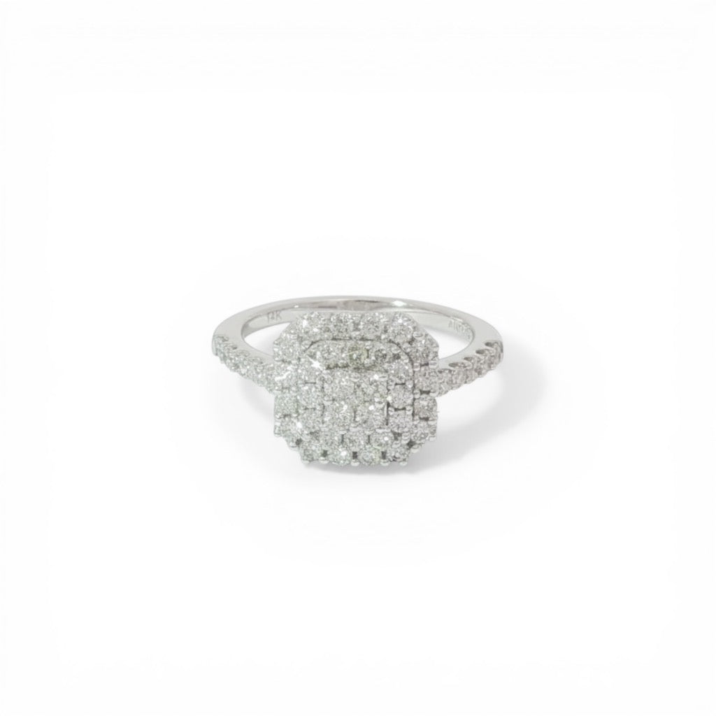 Cushion illusion ring