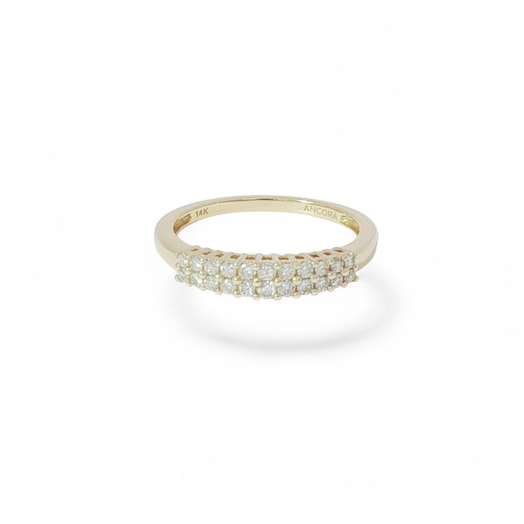 Dual row diamond band