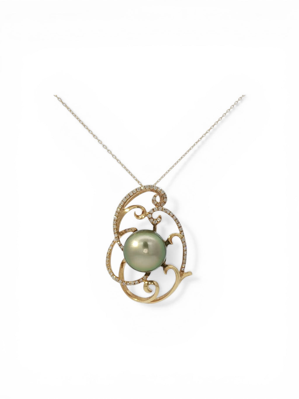 Tahitian Pearl Flower Pendant