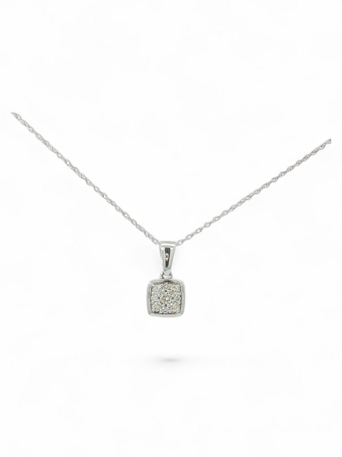 Petite square pendant