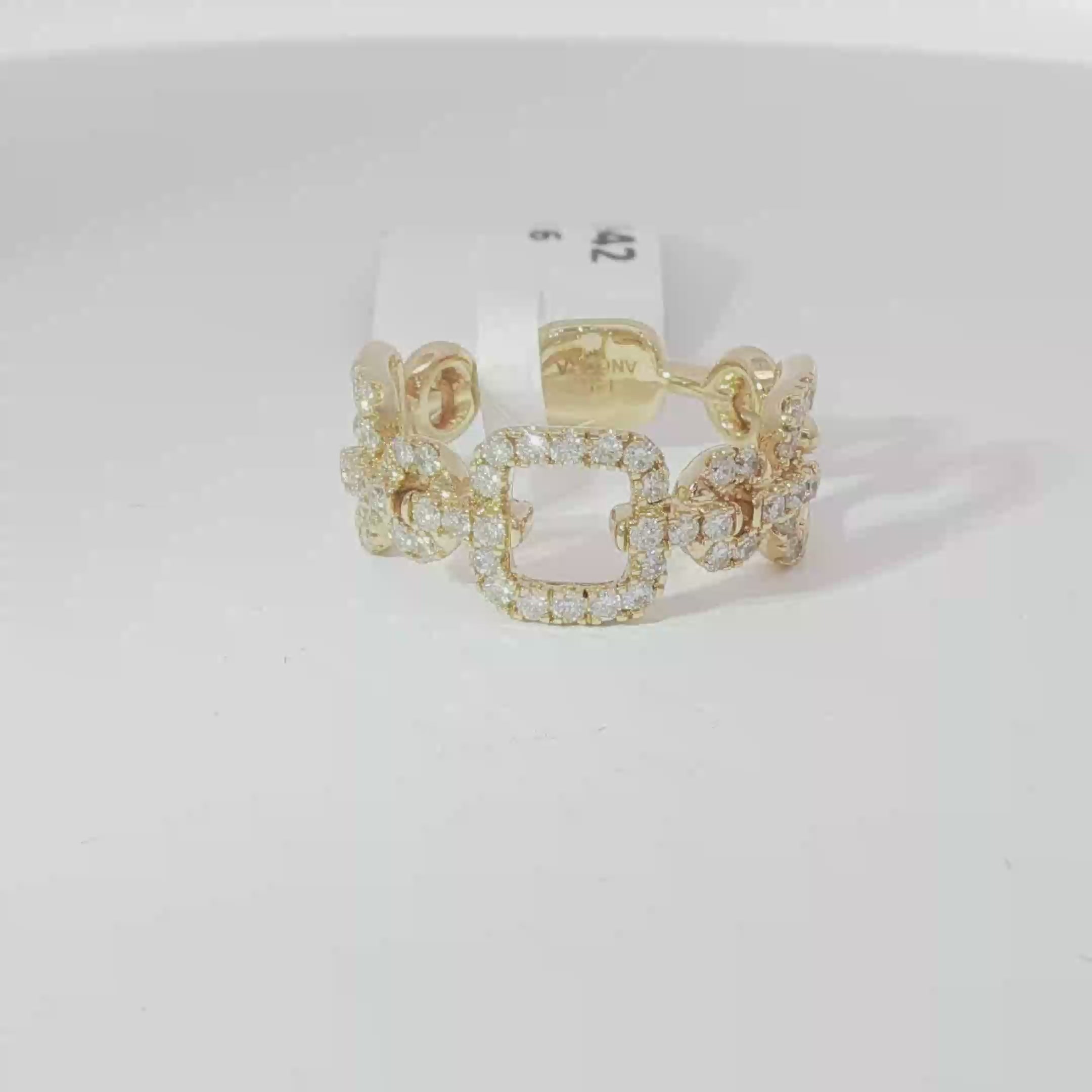 Buckle diamond ring