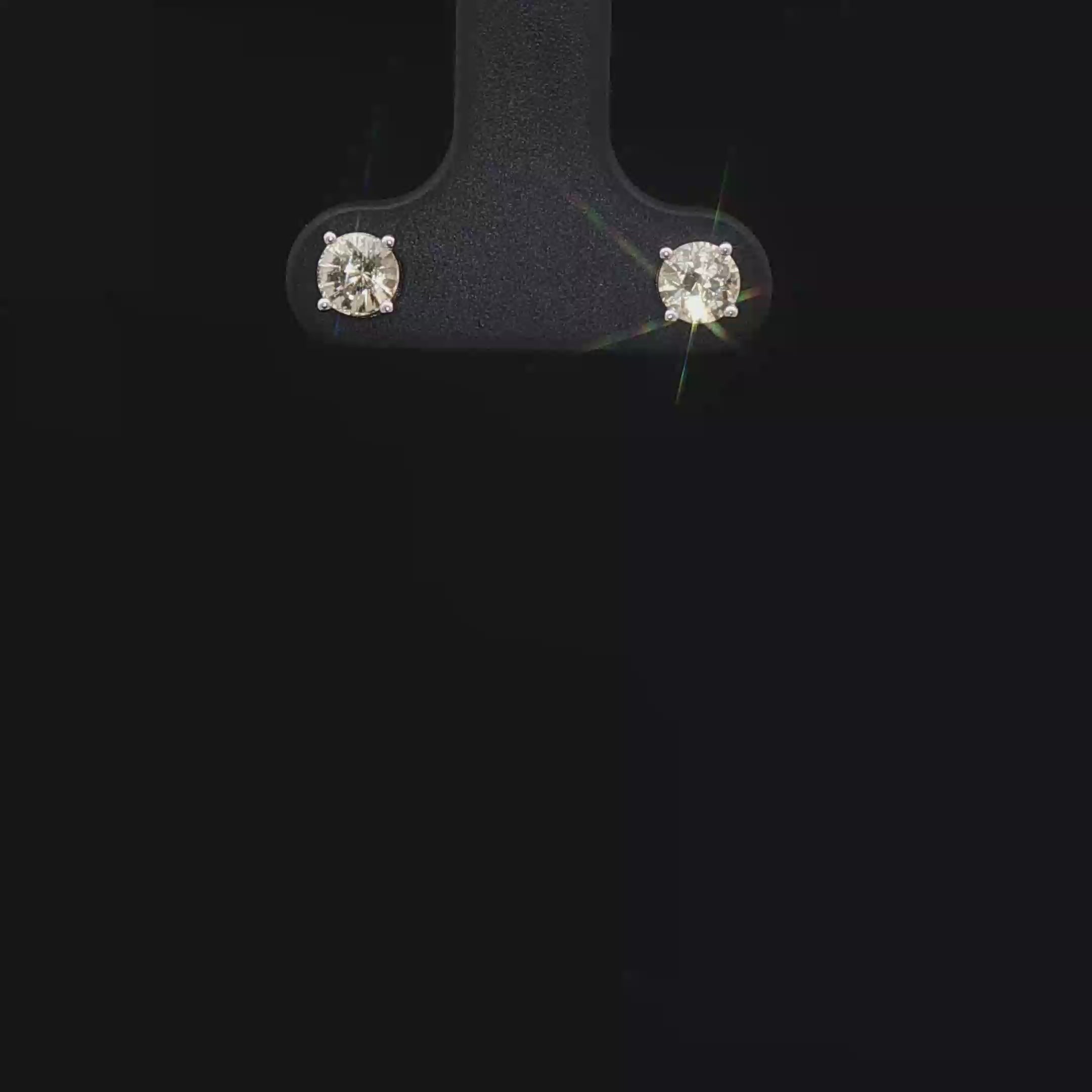 Yellow sapphire studs