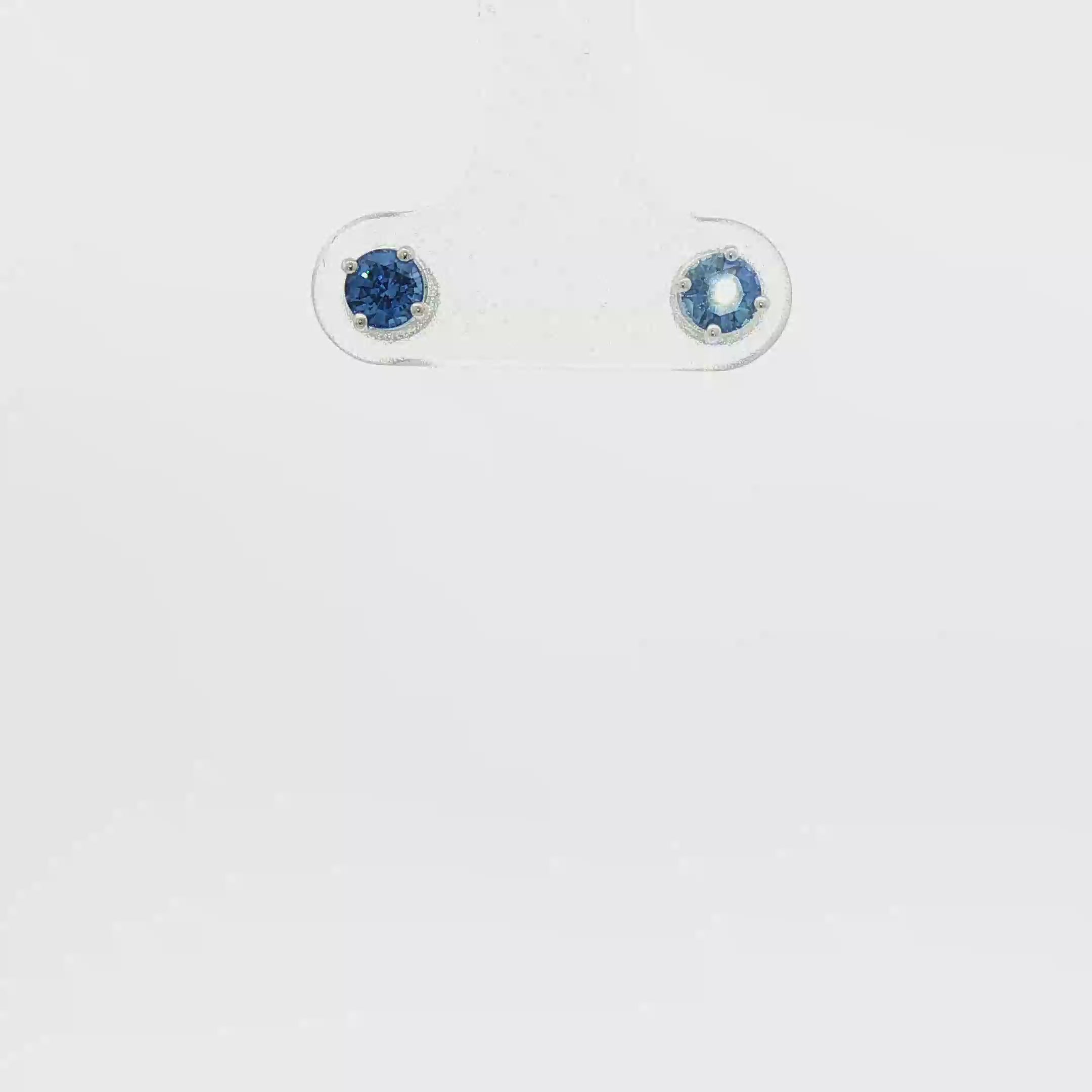 Blue sapphire studs