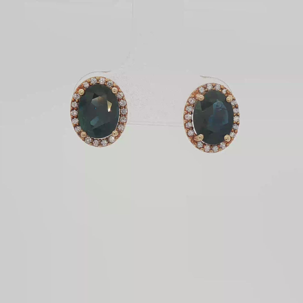 Sapphire & Diamond Studs