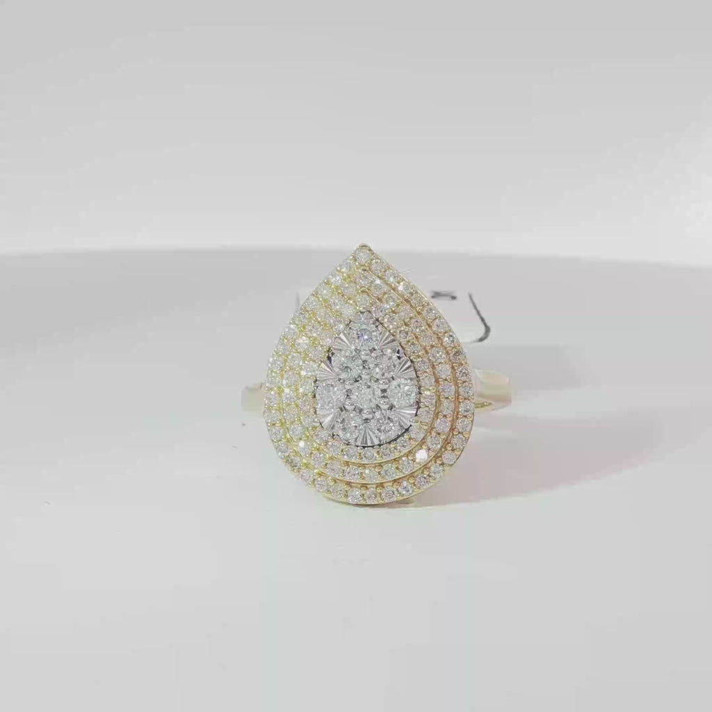 Mosaic pear ring