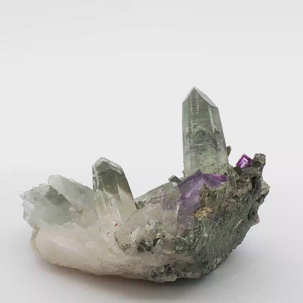 Fluorite on quartz