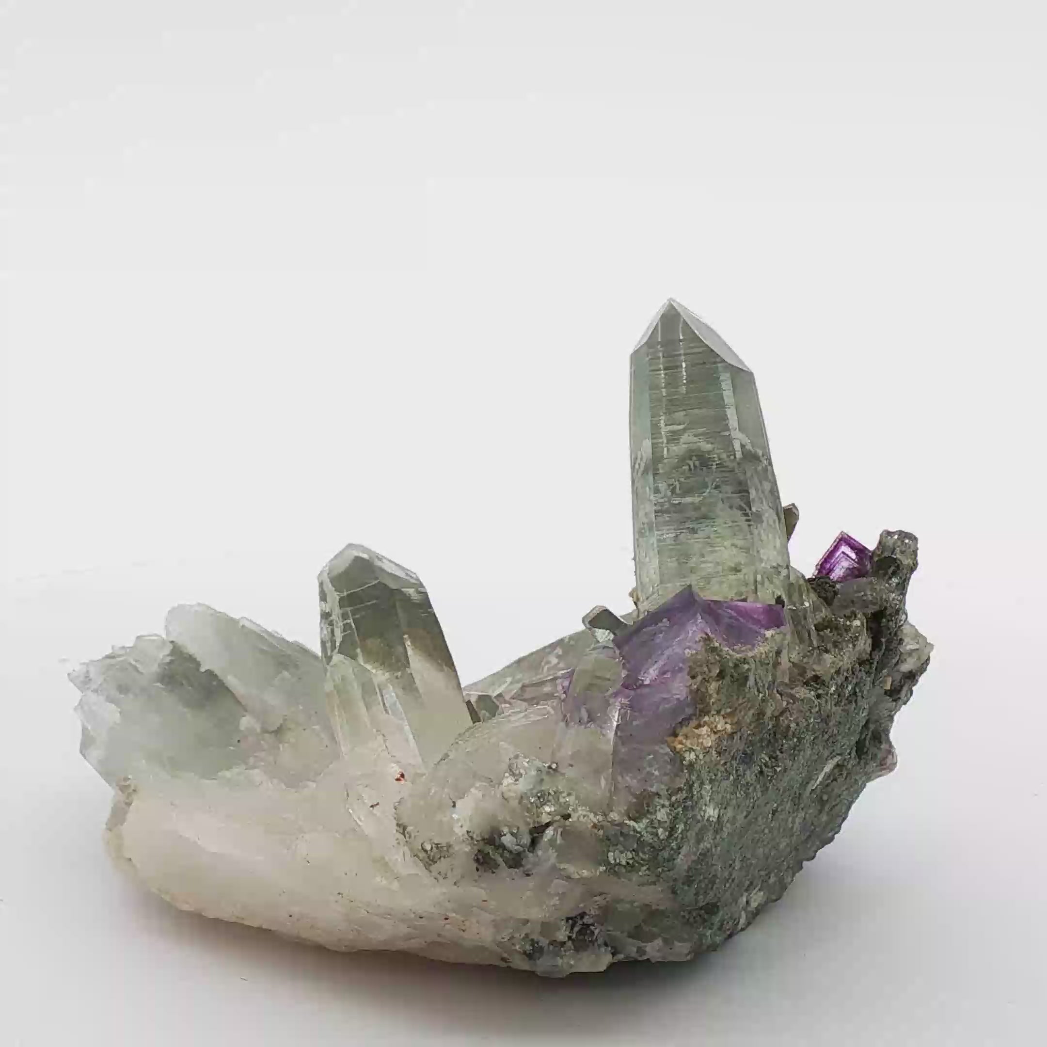 Fluorite on quartz
