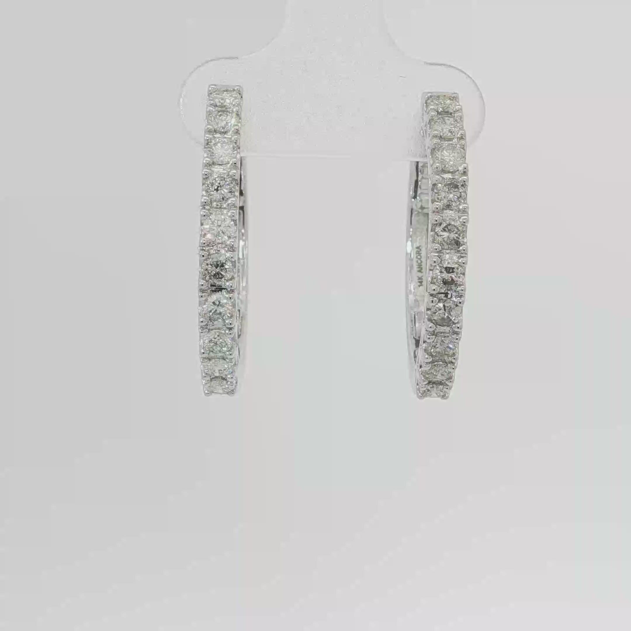 Prong set hoops large