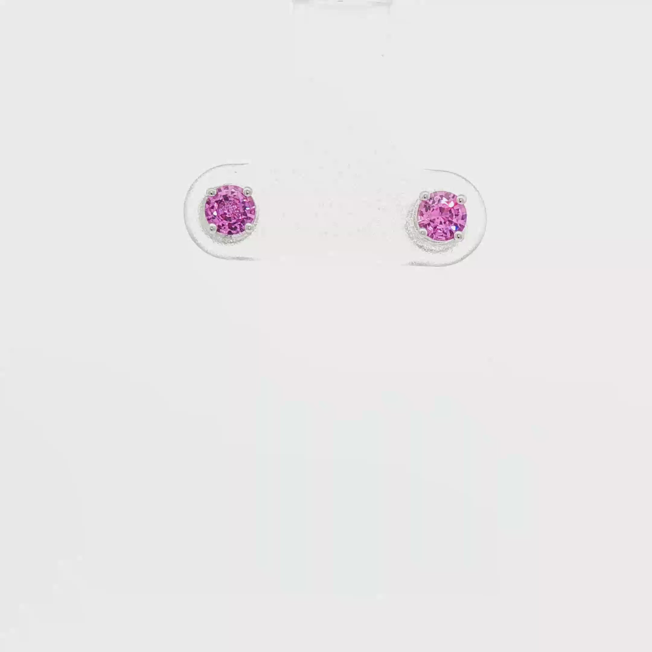 Pink sapphires studs
