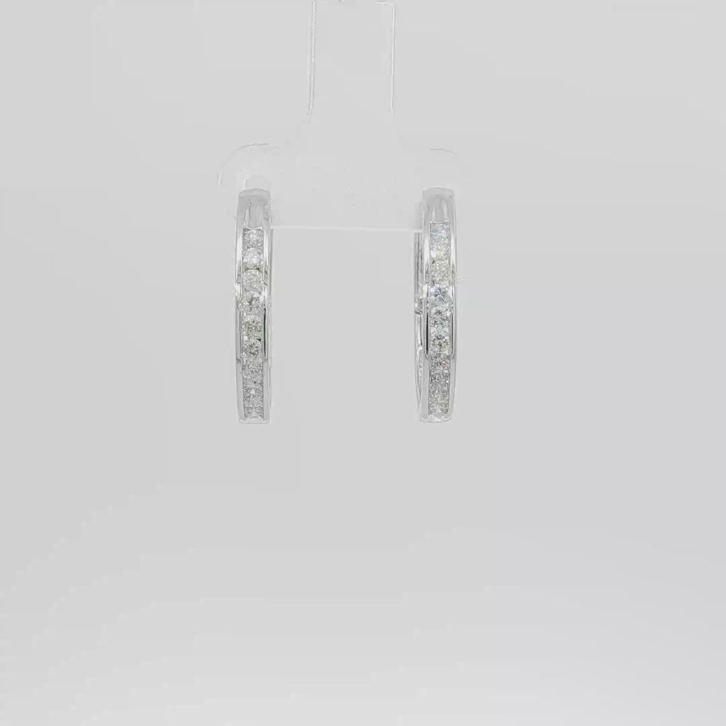 Channel set hoops medium