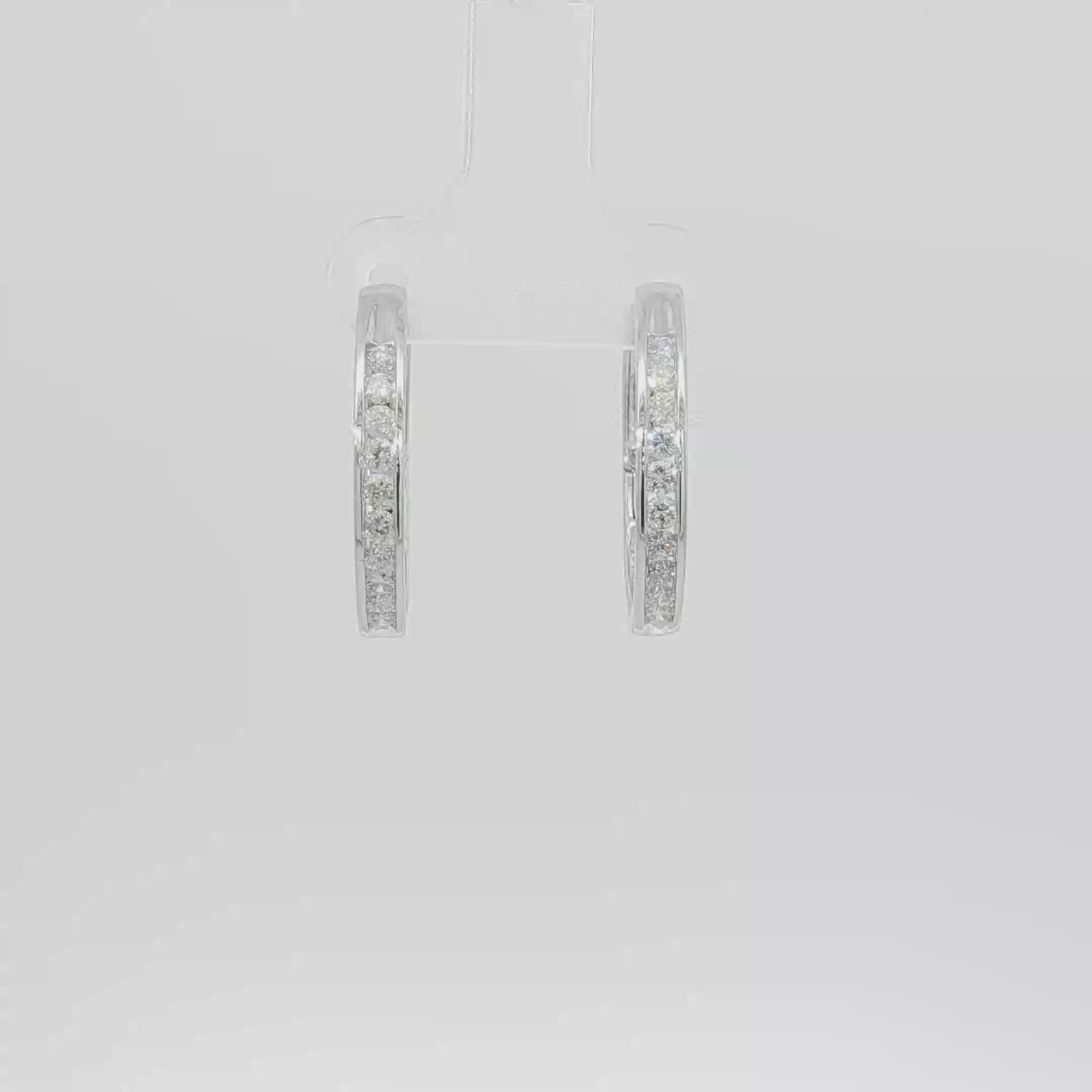 Channel set hoops medium