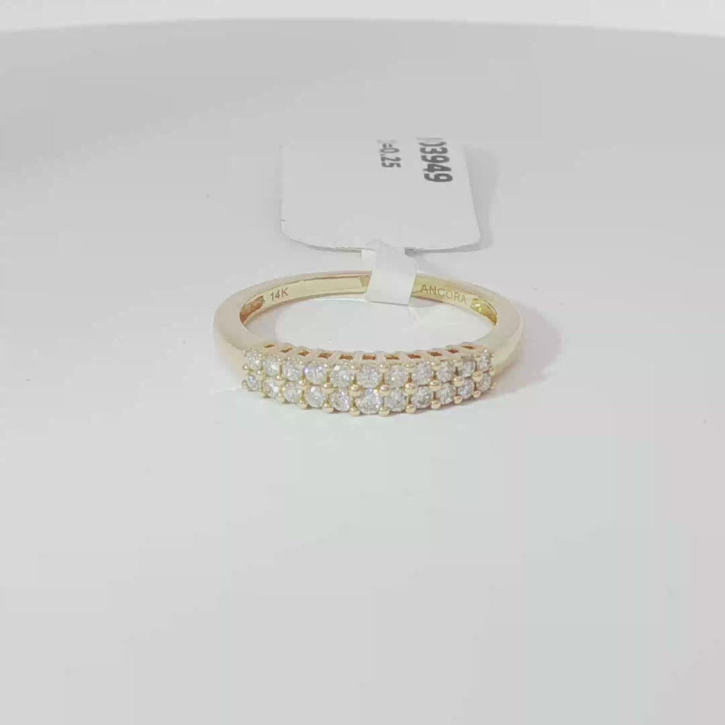 Dual row diamond band