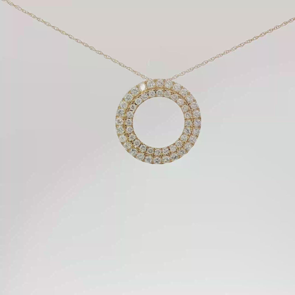 Double row circle pendant