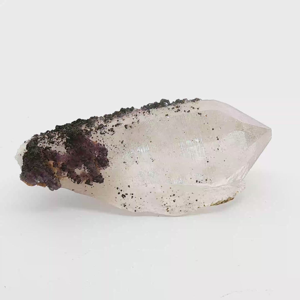 Fluorite, arsenopyrite on quartz
