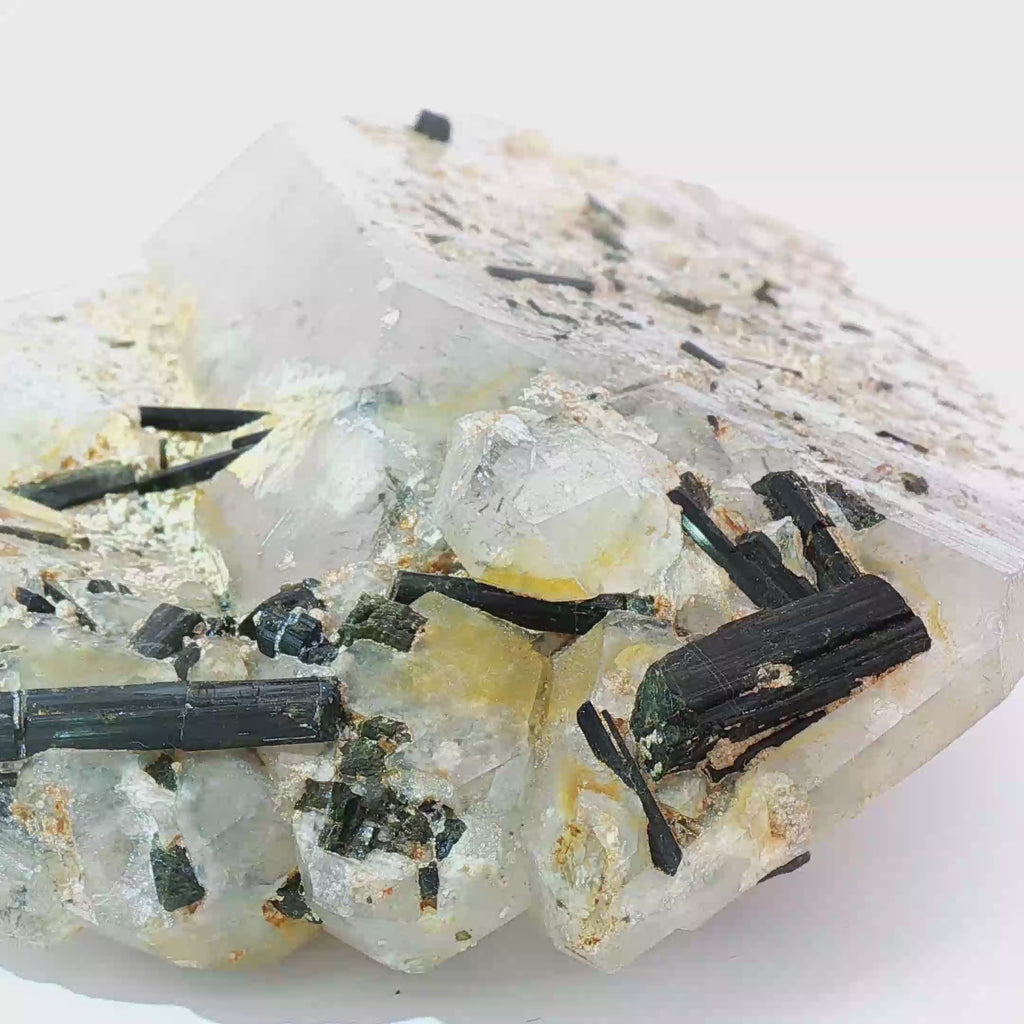 Quartz kite  with tourmaline inclusions