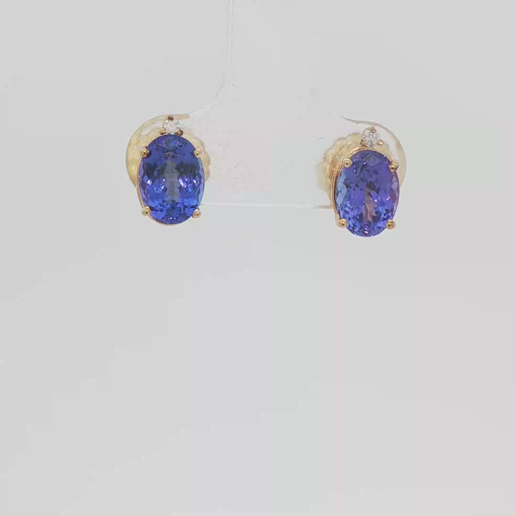 Tanzanite & Diamond Studs