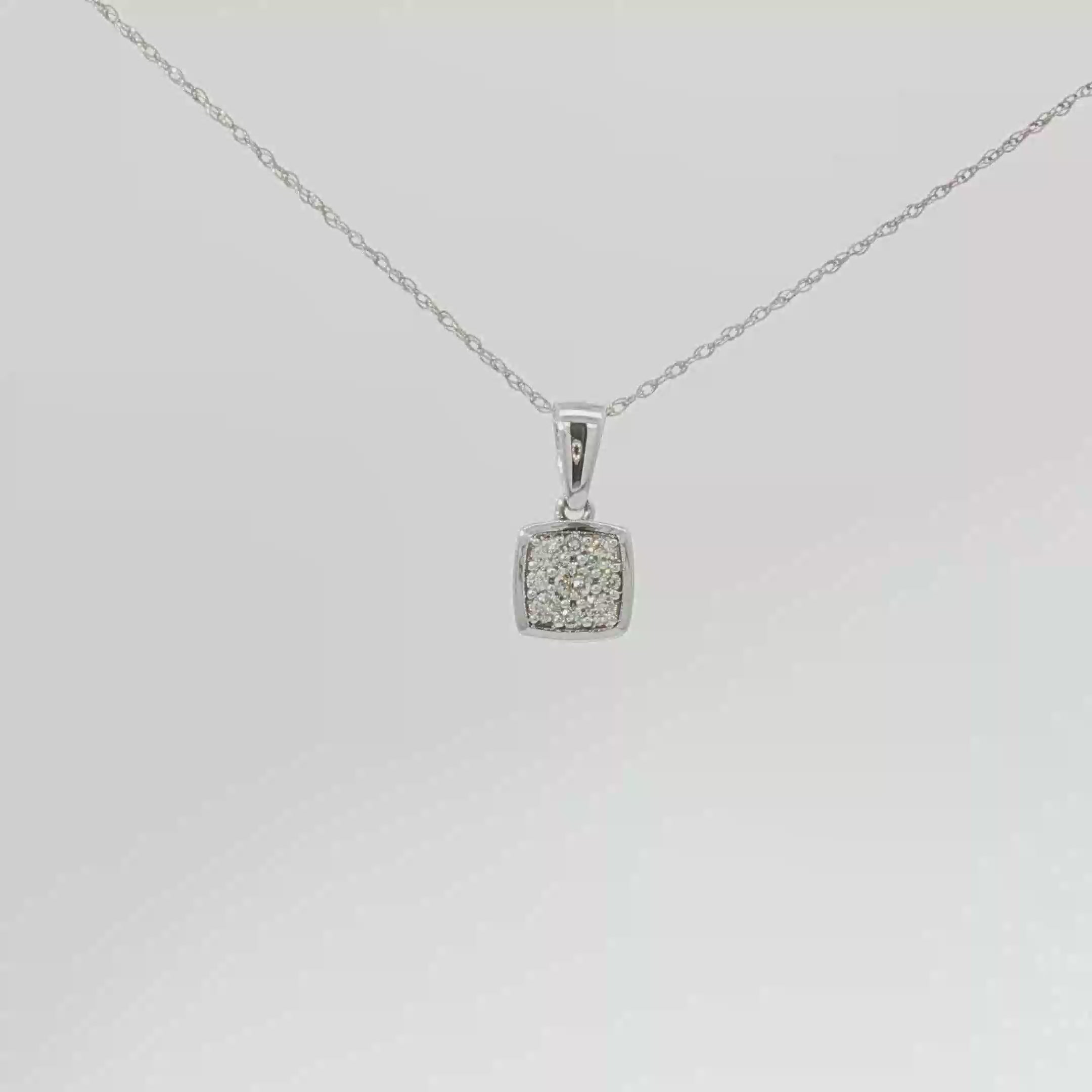 Petite square pendant