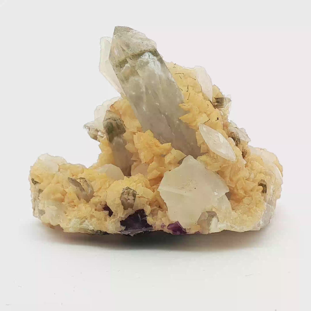 Quartz on calcite