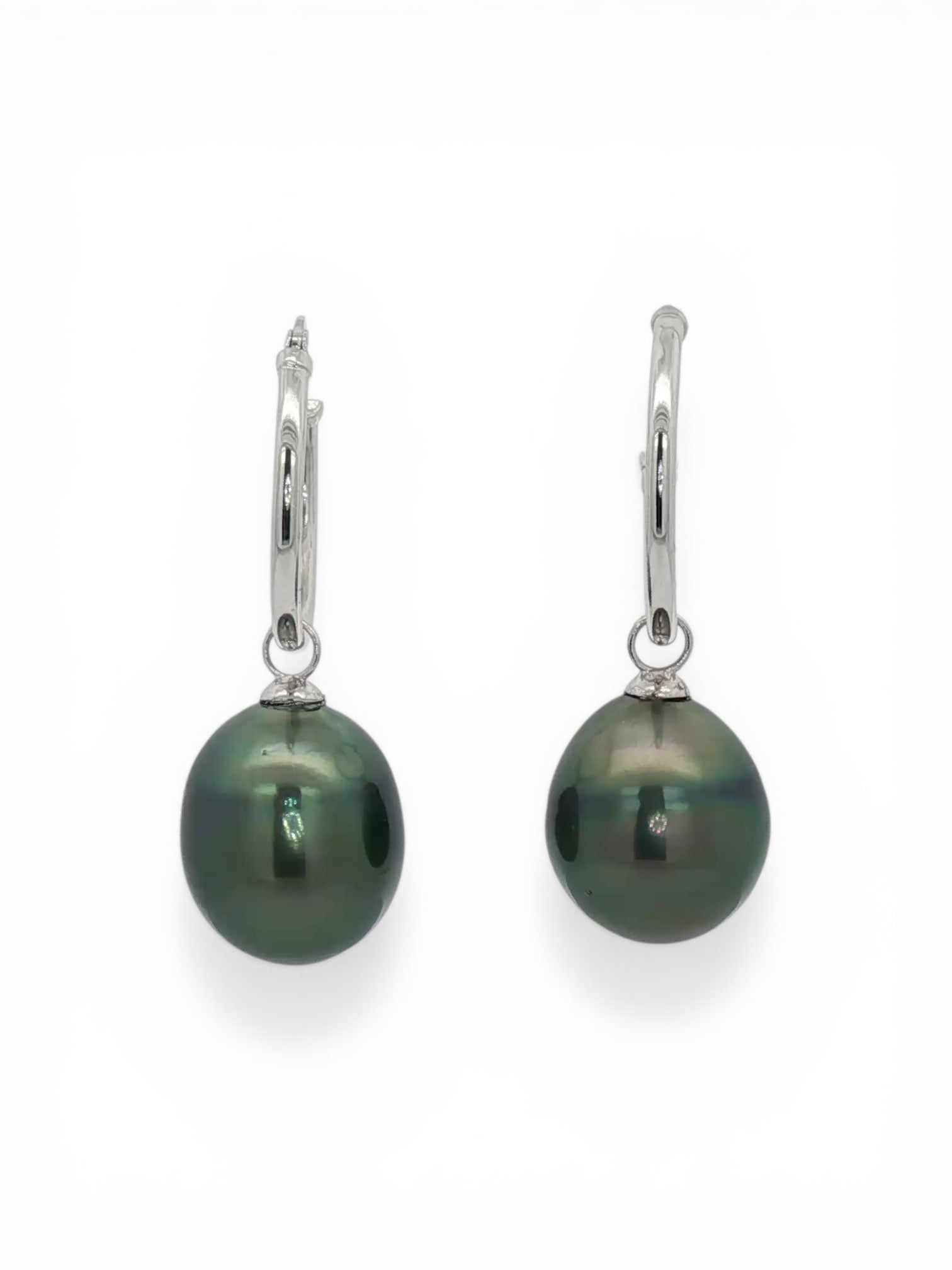 Tahitian Pearl Hoops